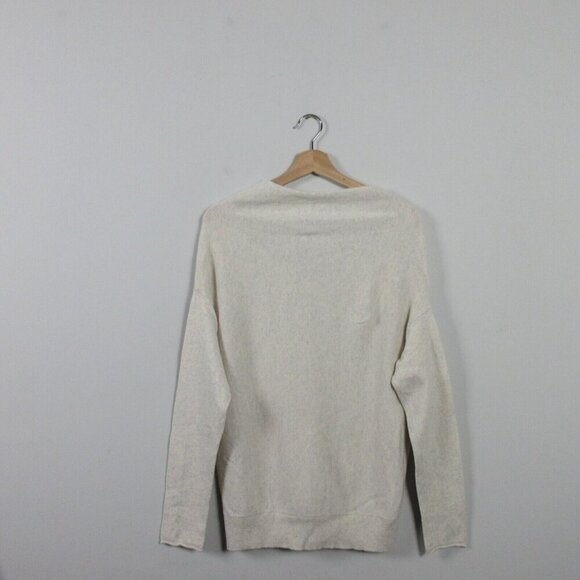 Club Monaco Womens Cashmere 100% Ivory Open Back Medium M Luxury 214 - Picture 2 of 8